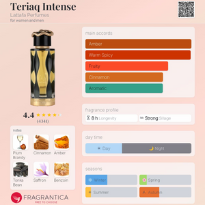 Teriaq Intense Eau de Parfum 100ml Lattafa  Emarati