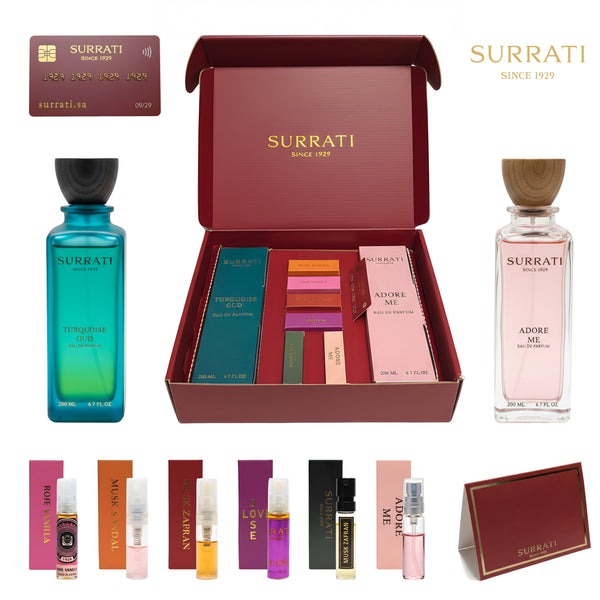 Turquoise Oud & Adore Me Gift Set 200ml x 2 Surrati  Emarati