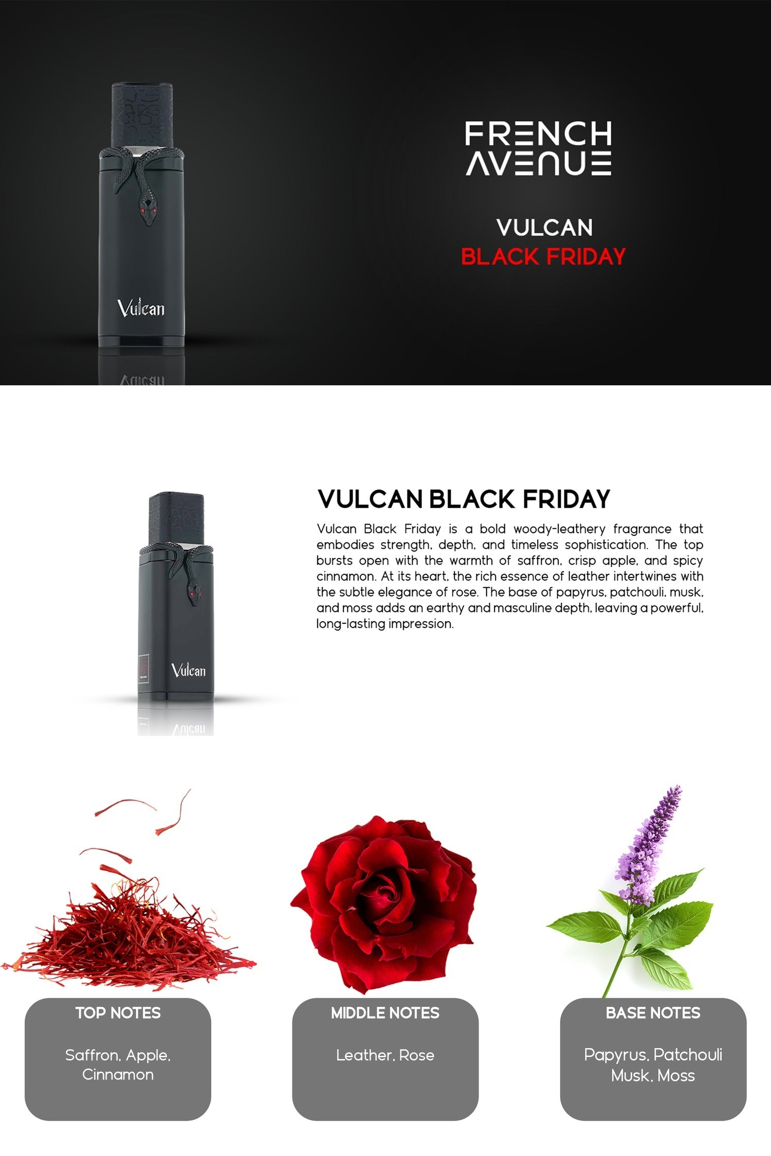 Vulcan Black Friday Edition 100ml EDP French Avenue French Avenue