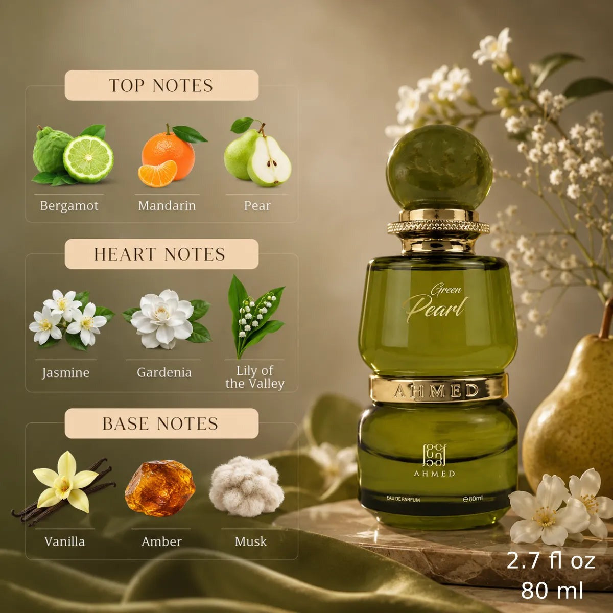 Green Pearl 80ml Eau de Parfum by Ahmed Al Maghribi  Emarati
