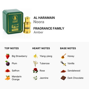 Noora 12ml Attar Perfume Oi Al Haramain  Emarati