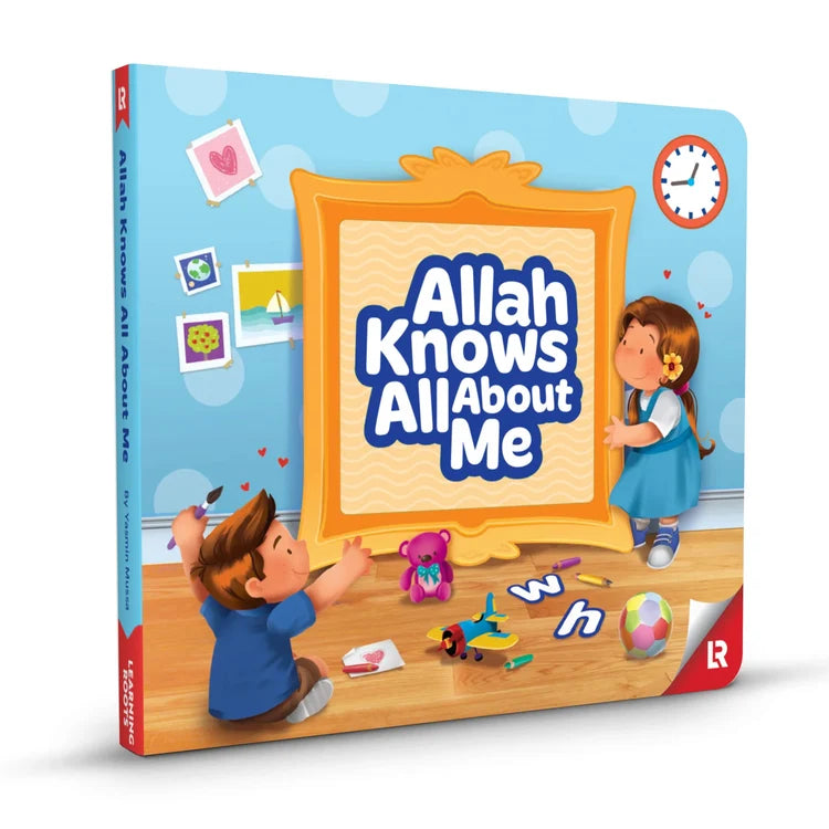 Allah Knows All About Me board book for Muslim children learning about Allah