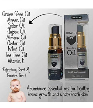 Hemani Beard Nourishing Oil 30ml Argan Jojoba Castor Tea Tree Oils  Emarati