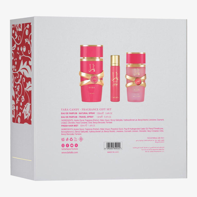 Yara Candy 3 Piece Gift Set for Women Lattafa Lattafa