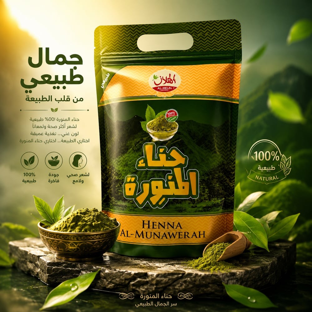 Henna Al-Munawerah 500g Natural Henna Powder  Emarati