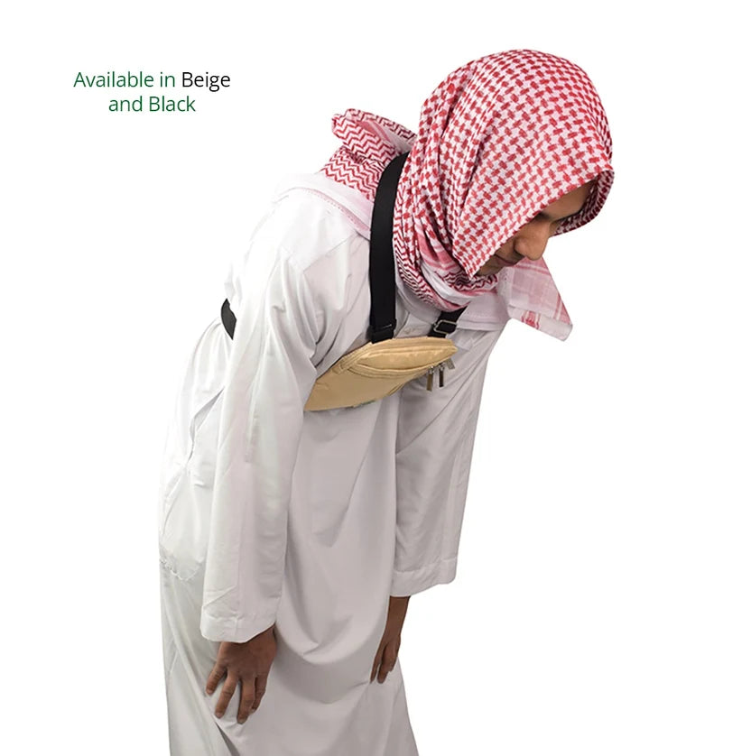 Anti-Theft Hajj & Umrah Side & Neck Bag for Men  Emarati