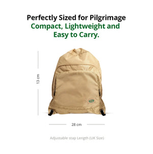 Shoe & Prayer Mat Travel Bag for Hajj & Umrah | Beige  Emarati