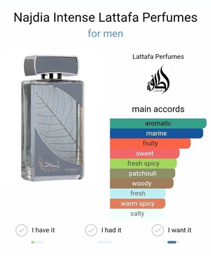 Najdia Intense Eau de Parfum 100ml Lattafa  Emarati