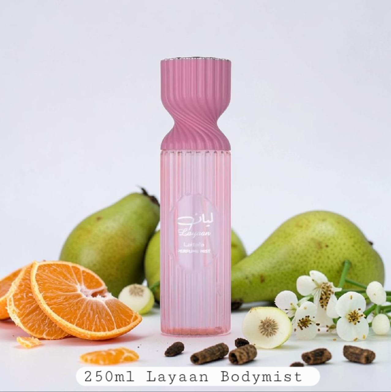 Layaan Body Mist 250ml Green Pear Jasmine Soft Arabian Fragrance Lattafa  Emarati