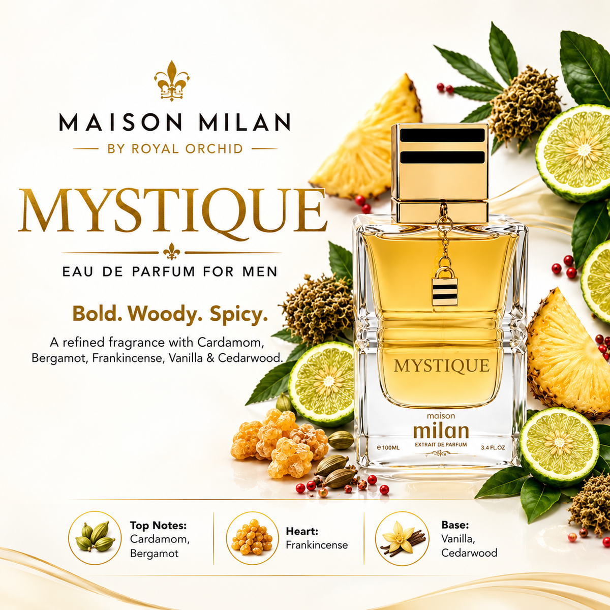 Mystique Extrait de Perfume 100ml Maison Milan  Emarati