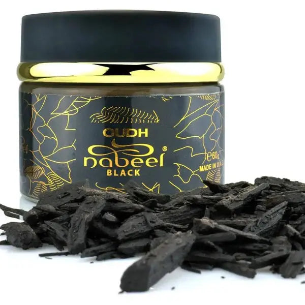 Oudh Nabeel Black Bakhoor Incense 60g Nabeel - Aromique Beauty Ltd