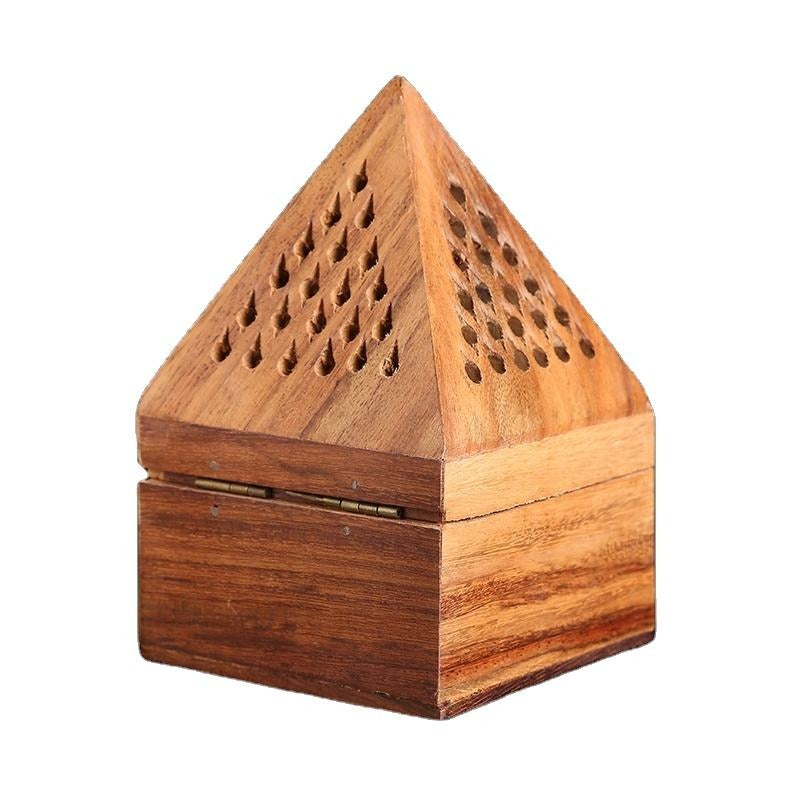 Pyramid Wooden Bakhoor Burner Handcrafted Incense Burner-Small  Emarati