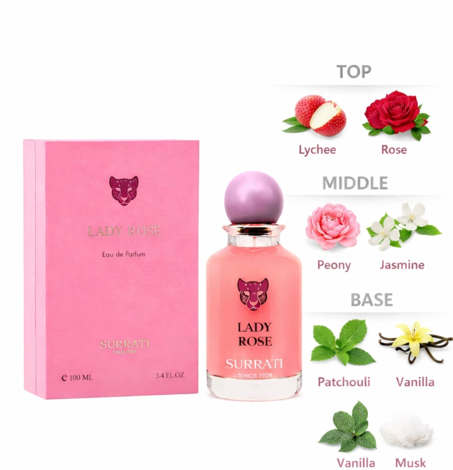 Lady Rose Eau de Parfum 100ml Surrati  Emarati