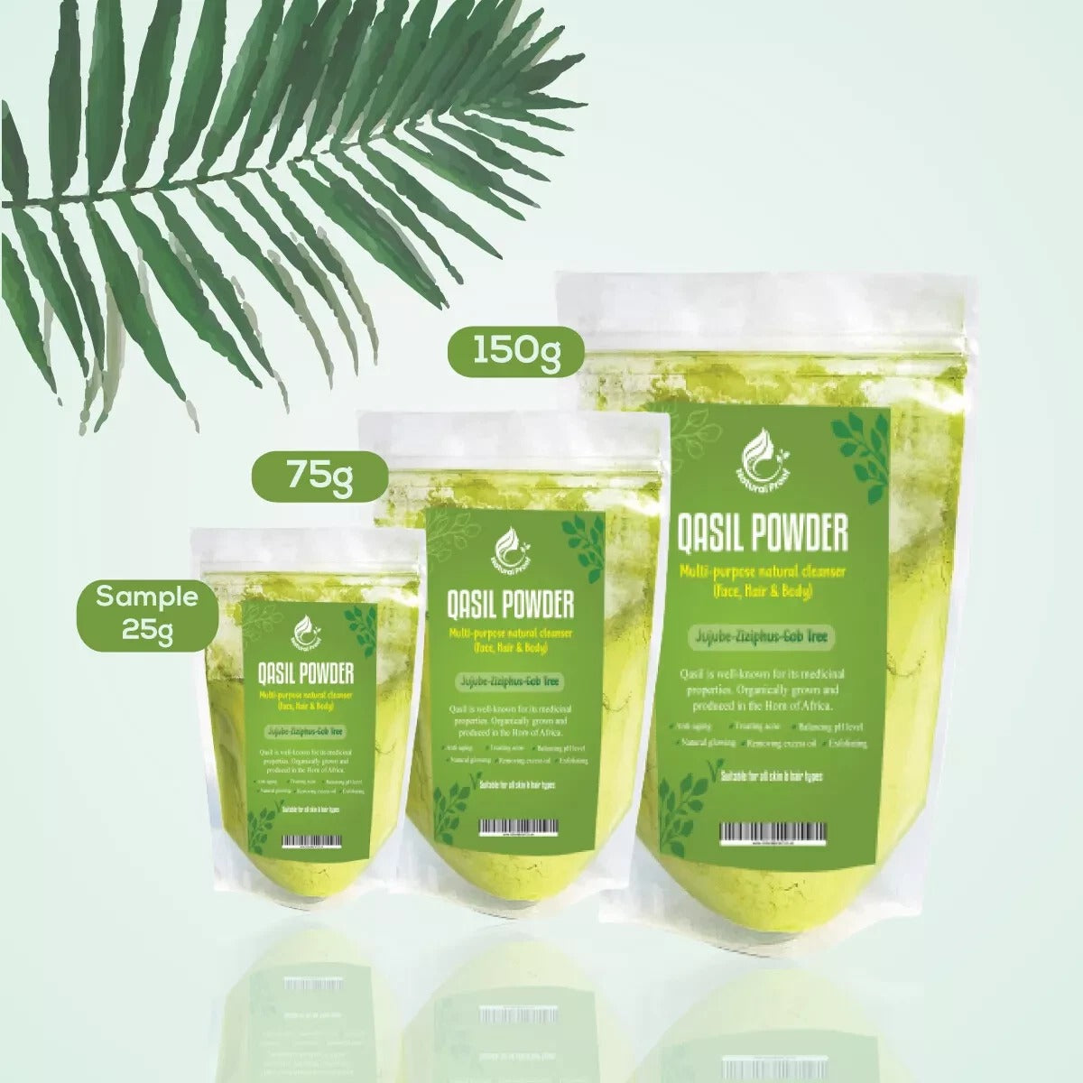 Natural Qasil Jujube Powder Face Skin Hair Cleanser  Emarati
