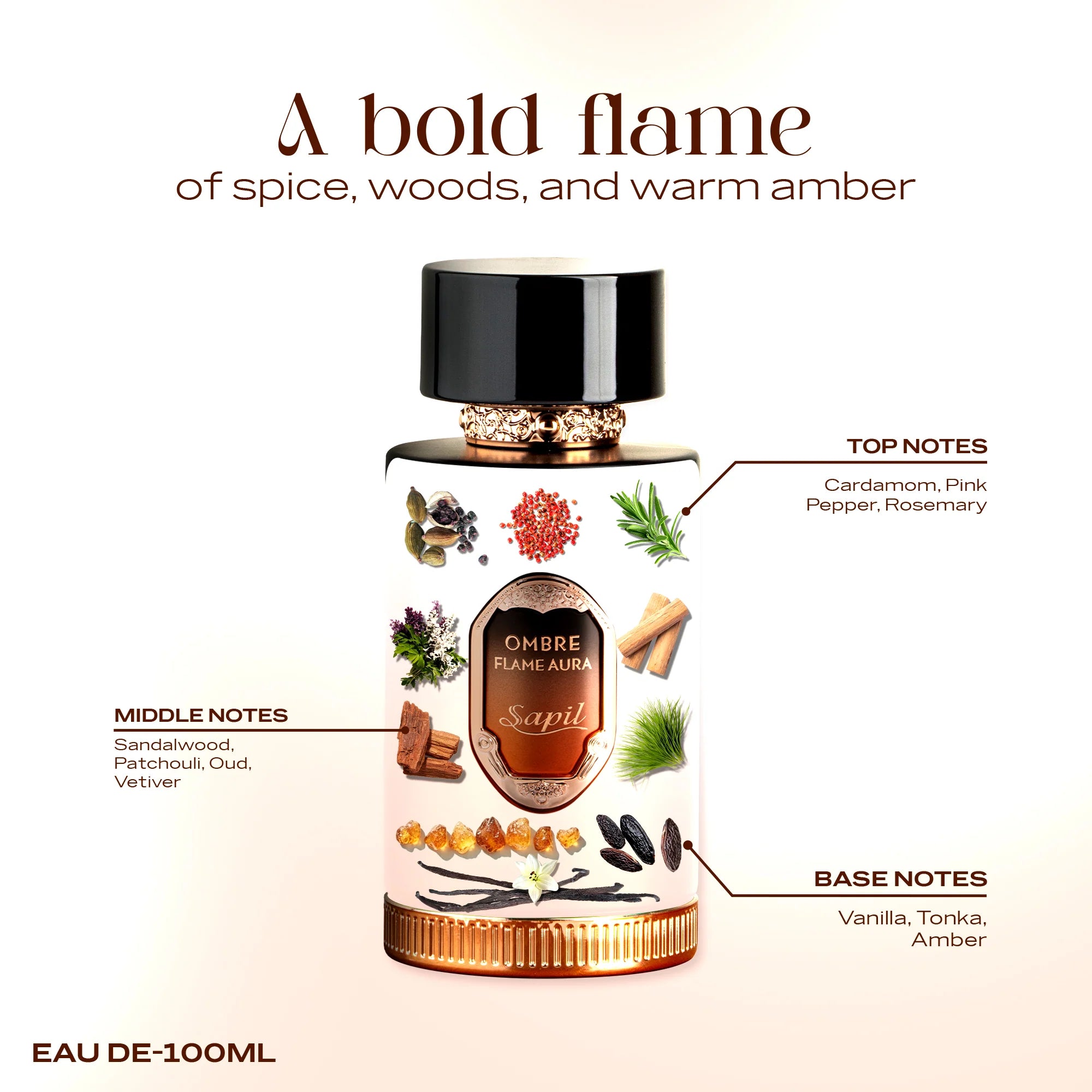 Ombre Flame Aura Eau de Parfum 100ml Sapil  Emarati