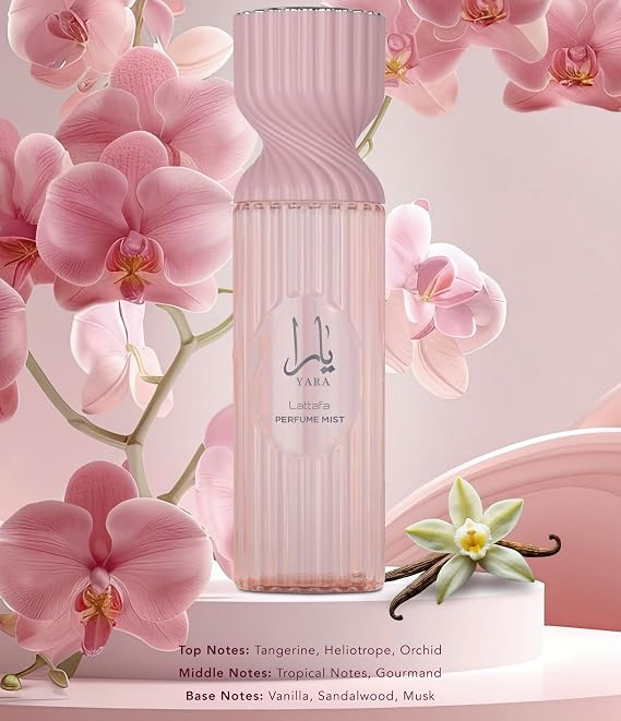 Yara Perfume Body Mist 250ml Tropical Creamy Sweet Fragrance Lattafa  Emarati